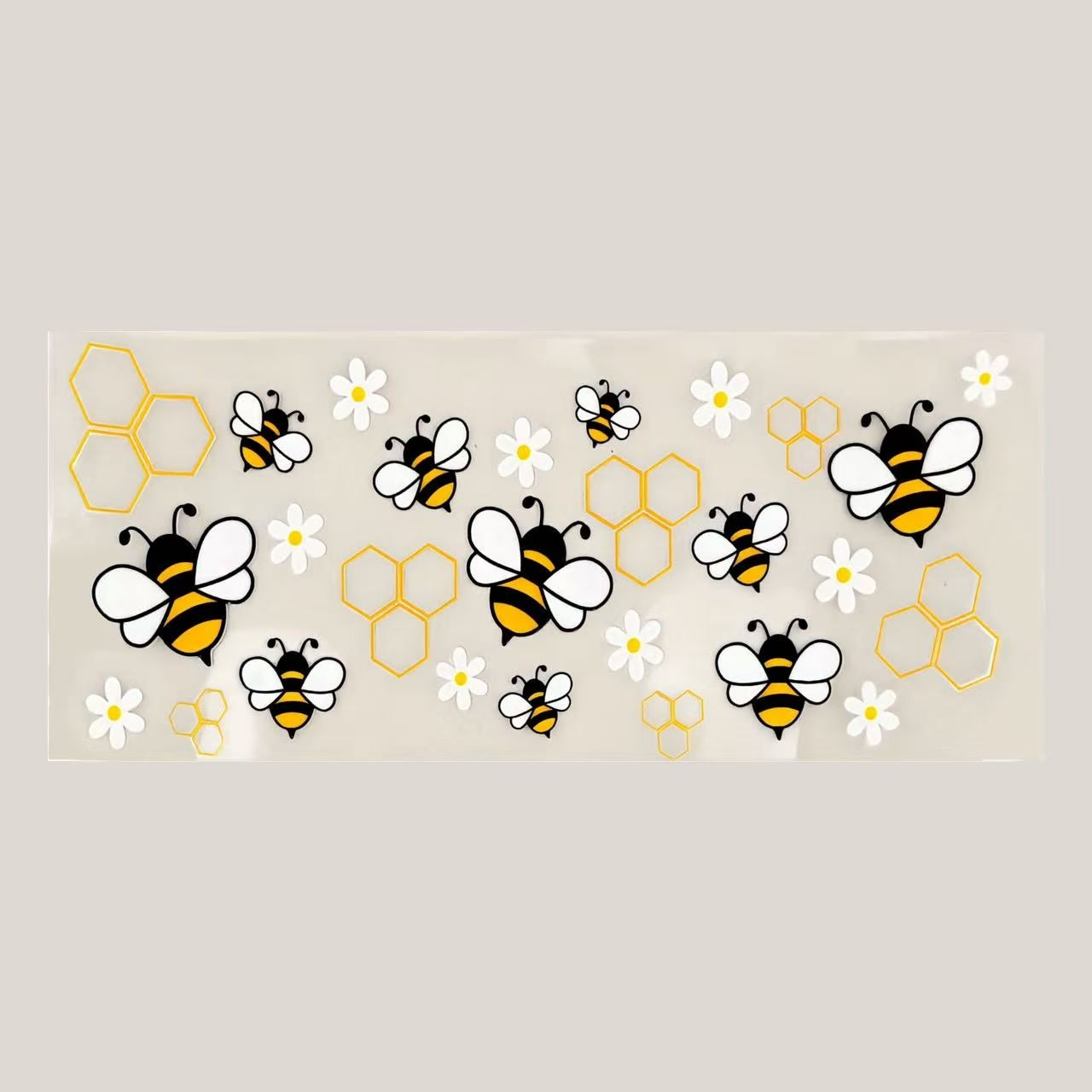 Bees UV DTF 16OZ wrap