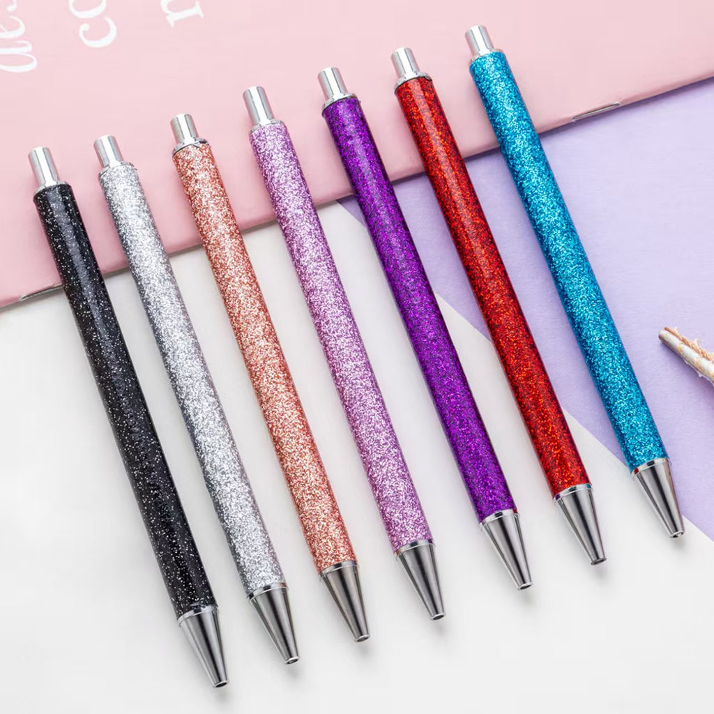 Fancy Pens for Women Sparkly Glitter Pens with Black Ink Refills