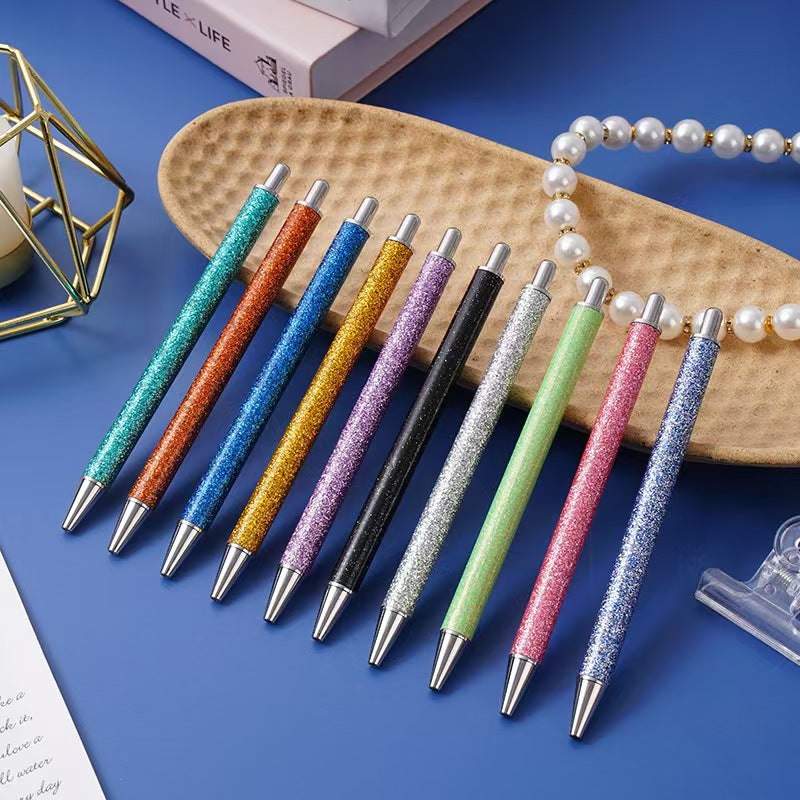 Fancy Pens for Women Sparkly Glitter Pens with Black Ink Refills